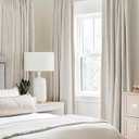 MIULEE Linen Curtains for Bedroom 100% Blackout Thermal Insulated Birch Grommet Room Darkening Curtains & Drapes for Living Room Nursery 52 x 90 Inch (2 Panels)