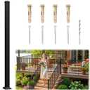 2in x 2in x 45in Aluminum Railing Post with Drill Bit & 2 Screw Types