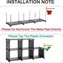 12 Cube Storage Organizer Book Shelves, DIY Open Stackable Bookshelf, Extra Large Plastic Bookcase Rack for Bedroom, Living Room, Home Office