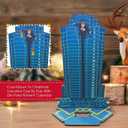 2025 Advent Calendar, Wooden Diehard Advent Calendar Dropped Nakatomi Plaza Tabletop Christmas Countdown Calendar Ornament for Kids Adults Home Decoration (Blue-A)