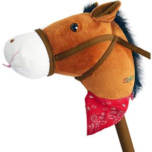 WALIKI Stick Horse Toy for Boys and Girls | Fun Cowboy & Cowgirl Pretend Play | Cool Toys for Kids Ages 3 4 5 6 | Birthday Gift for Active Toddlers (Brown)