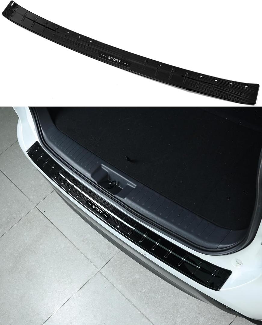 Fit for 2020-2026 Toyota Highlander Bumper Topper, Rear Bumper Protector Guard Cover Trunk Outside Door Sill Protector Cover for Highlander Hybrid 2021 2022 2023 2024 2025, Black