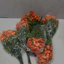 20 Bundles Artificial Flowers for Outdoors Decoration UV Resistant Fake Plastic Plants Faux Flowers Shrubs for Spring Summer Garden Porch Window Box Home Decor, Orange