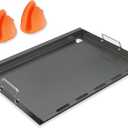7524 Full Size Griddle Insert for Weber Genesis 300 Series Gas Grills, Flat Top Griddle Repalcement for Weber Genesis E/EP-310, E/EP-320, E/EP-330 and CEP-310 with Mini Oven Mitt