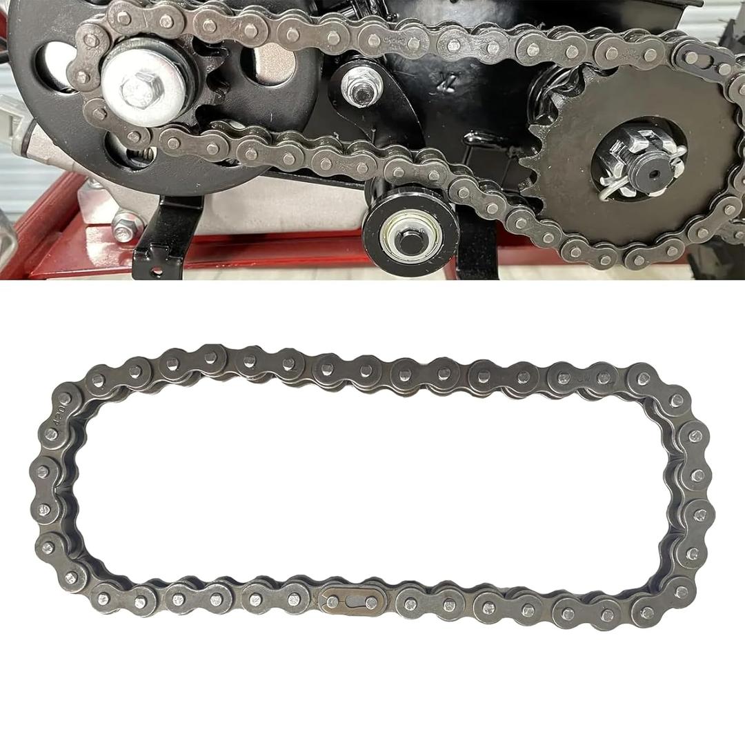 QYMOTO CT200U CT200U-EX Chain Front Jackshaft Chain #40 420 Chain 42 Links with Master Link 1/2" Pitch for Coleman Mini Bike Clutch Chain CT200U-EX BT200X MB200 MB165 Axis M200