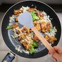 Hemoton 12Pcs Heart Shaped Silicone Spatula Set with Wooden Handles Non-Stick Cooking and Baking Utensils for Mixing Stirring and Serving in Kitchen