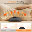 Smooth Triple Fusion 3-in-1 Lumbar Pillow Back Massager with Heat, Vibration & Traction Rechargeable Cordless for Deep Tissue Pain Relief & Relaxation at Home & Office Gift Idea