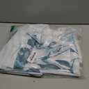 Gibelle Small Stall Shower Curtain 36 x 72, Narrow Half Spa Blue Floral Shower Curtain for Bathroom, Watercolor Plant Eucalyptus Leaves Fabric Shower Curtain Set