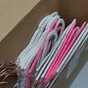 Premium Velvet Hangers Pack 50 Pcs Heavy Duty - Non Slip Slimline - Velvet Suit Hangers Hooks, Space Saving Clothes Hangers, White And Pink 