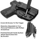 GUN & FLOWER IWB Concealed Carry Polymer Holster for M&P Shield 9mm / .40 3.1'' Pistol, Adj. Cant & Retention | Right Hand