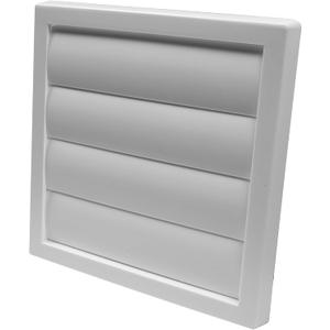 Vent Systems 6" Inch White Exhaust Vent Cover - Dryer Vent Hood - Louvered Dryer Duct Vent Cover - Vent Hood Cap - One-Directional Plastic Air Exhaust Grille - HVAC Louver Grill for Exterior Use