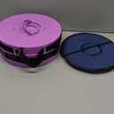 ALEVMOOM Upgraded 19.7" Portable Collapsible Folding Stool Retractable Telescoping Foldable Stool for Adults Heavy Duty Camping Sturdy with Max Load Capacity 1000lbs for Outdoor Fishing Hiking BBQ (Light Purple)