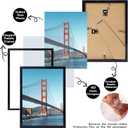 OMISHE 6x9 Picture Frame Black for Wall Hanging or Tabletop, 6 x 9 Frame Wall Mounting Horizontally or Vertically, 6 by 9 Wall Gallery Photo Frames, Black