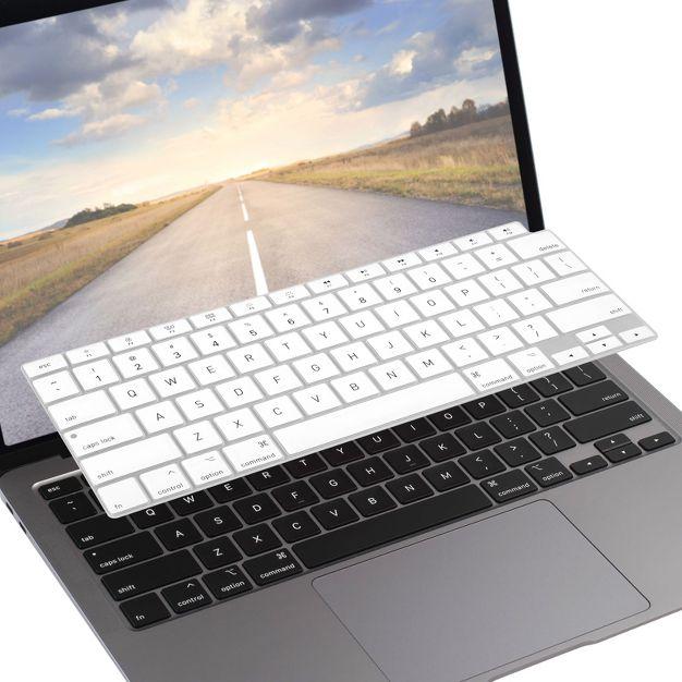 Insten Keyboard Cover Protector Compatible with 2020 Macbook Air 13", Ultra Thin Silicone Skin, Tactile Feeling, Anti-Dust, White