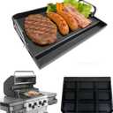 2026 Advanced Portable Steel Griddle, Griddle for Gas Grill, Non-Stick Coating, Universal Flat Top for Gas Grill/Stove/Oven/Campfire, Ergonomic Handle & Easy Clean for Outdoor BBQ & Camping, 23"x16"