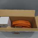 Nervure 175PCS Orange Plastic Plates - Orange and Gold Disposable Plates for 25 Guests Include 50Plates, 25Cups, 25Forks, 25Knives, 25Spoons, 25Napkins for Wedding & Party