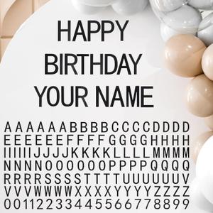 134 Pc DIY Letter Sign Kit for Customizable Happy Birthday Gender Reveal Balloon Arch Decorations Make Your Own Letter Sticker Kit for Birthday Party Baby Shower