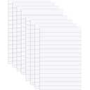 Agoer Pack of 400 Sticky Notes White,Lined Self-Adhesive Notes 100 x 150 mm, Sticky Note Pads with Lines, Large Lined Sticky Notes for Marking Pages for Office, Study, Home, 8 Pack/400 Sheets