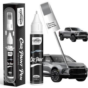 Sharkskin/Sterling Gray Metallic(GXD/WA130H) for Chevrolet Touch Up Paint Pen, 2 in 1 Car Scratch Remover with Pen Tip and Brush, Precise Color Match for Car Paint Scratch Repair, Quickly and Easily Fix Chips and Nicks