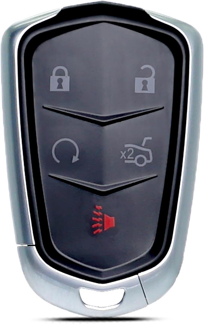 Key Fob Shell Case Replacement Fits for Cadillac ATS ATS-v CTS CT6 XTS XT5 XT4 XT6 SRX 2014 2015 2016 2017 2018 2019 2020 2021 Keyless Entry Remote Control 5btn Pad Cover