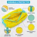 Shoe Washing Machine Bag 2Pcs Shoe Cleaning Laundry Bags for Sneakers | Shoe Trees and 6 Deodorizer Balls Included, Secure Zip Lock Sneaker Washing Machine 360 Deep Shoe Cleaning Bag