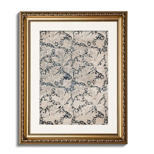 VIYYIEA Gold Framed Wall Art Canvas Print Home Decor Flower Art Room Decor Floral Scenic Oil Painting Art Prints French Romantic Botanical Wall Decor Wall Pictures for Bedroom Bathroom Office 13x16in