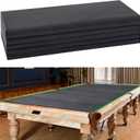 Leyndo 8 ft/7 ft Pool Table Insert for Table Conversion Topper Dining/Game Foam Billiard Pool Convertible Cover Mat Waterproof and Foldable, Black