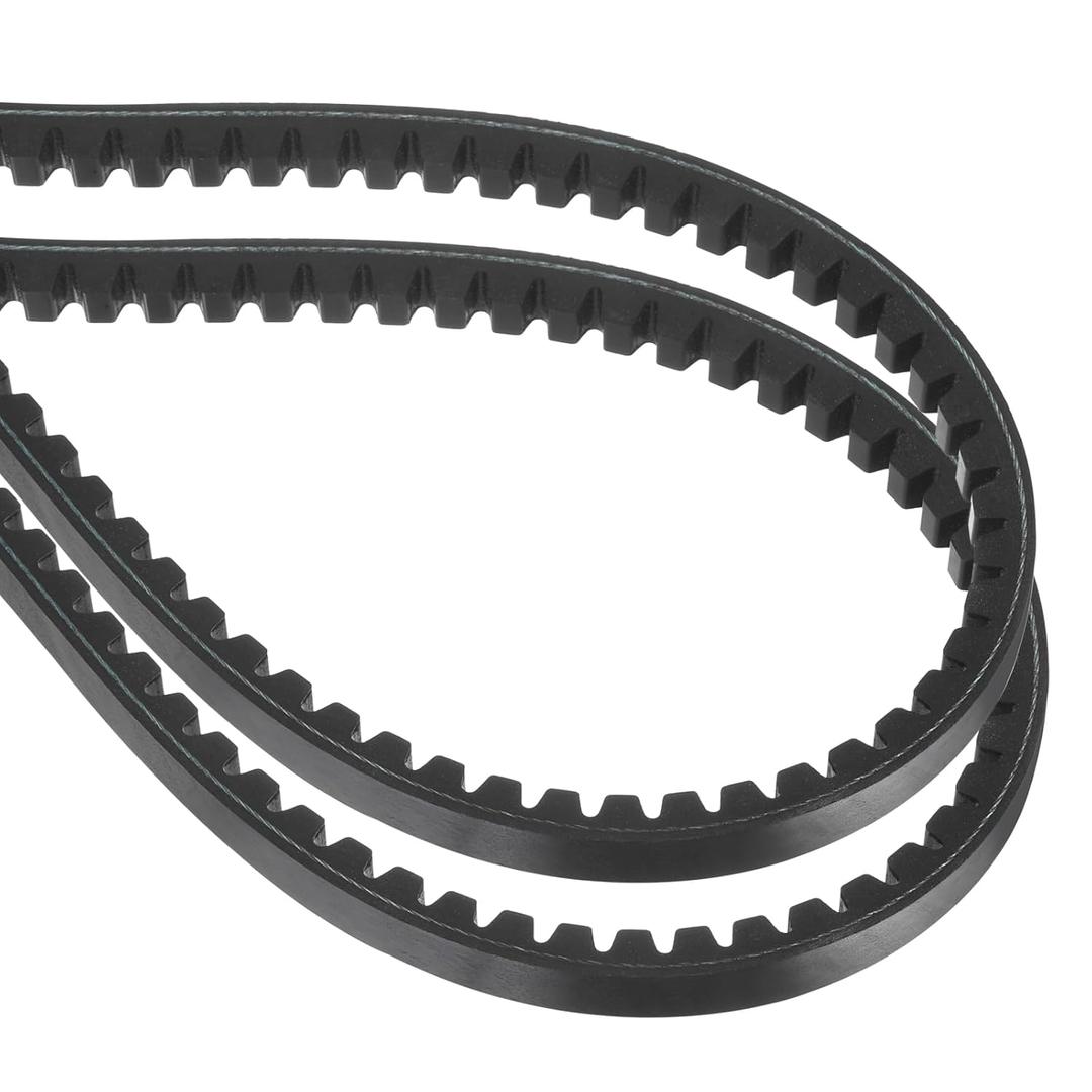 Uxcell 2 Pcs BX53 EPDM V-Belt, Raw Edge Cogged Industrial Rubber V Belt 0.67" Width x 53" Inside Circumference