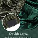 Years Calm Soft Satin Sleep Bonnet for Curly & Natural Hair Care - Adjustable Unisex Bonnet for Women & Men, Soft Breathable Double-Layer Night Cap(Green)