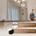 ANDY STAR Chrome Mirror, 22 x 35 Inch Arch Mirror in Stainless Steel Metal Frame, Chrome Arched Bathroom Mirror, Arch Top Rounded Corner 1 Inch Deep Set Design Wall Mount Hangs Vertical