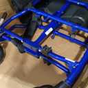 Medline Ultra Lightweight Transport Wheelchair for Adults, Foldable, 19-Inch Seat Width, Blue Frame, Black Upholstery