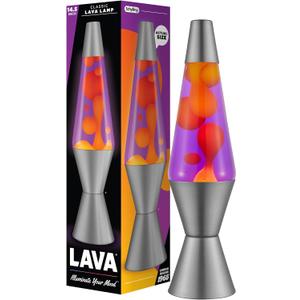Lava Lamp - 14.5" Purple Sunset - The Original Motion Light - Yellow Wax and Purple Liquid 