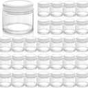 TOPZEA 30 Pack Small Glass Jars with Lids, 2 Oz Round Clear Straight Sided Canning Jars Spice Jars Mason Jars Food Container for Cream, Lotions, Ointments, Herbs, Spices and Wedding Favor