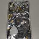 4 Pack Happy New Year Tablecloth Black & Gold Plastic New Years Table Decorations for New Years Eve Party Supplies Indoor Outdoor Home Party Decor,54x108Inch