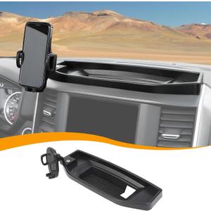 Hoolcar for Ram Dash Phone Holder Dashboard Cellphone Phone Mount with Storage Tray Box Compatible with Dodge Ram 2018-2023 Interior Accessories