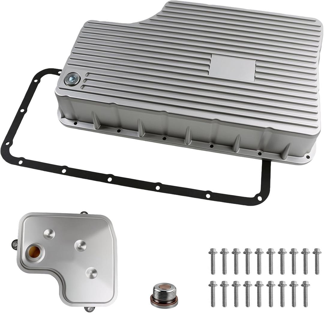 265-830 Upgrade Aluminum 6R140 Transmission Deep Pan(Brushed) Compatible with Ford F250 / F350 / F450 / F550 2011-2019 6.7L with 6R140 Transmission