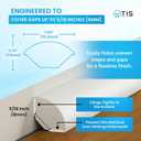 TIS Peel and Stick Trim Molding with 3M Tape  118 Inch White Flexible PVC Trim, Corner Molding Trim Peel and Stick, Flexible Quarter Round Molding for Floor Trim and Edges