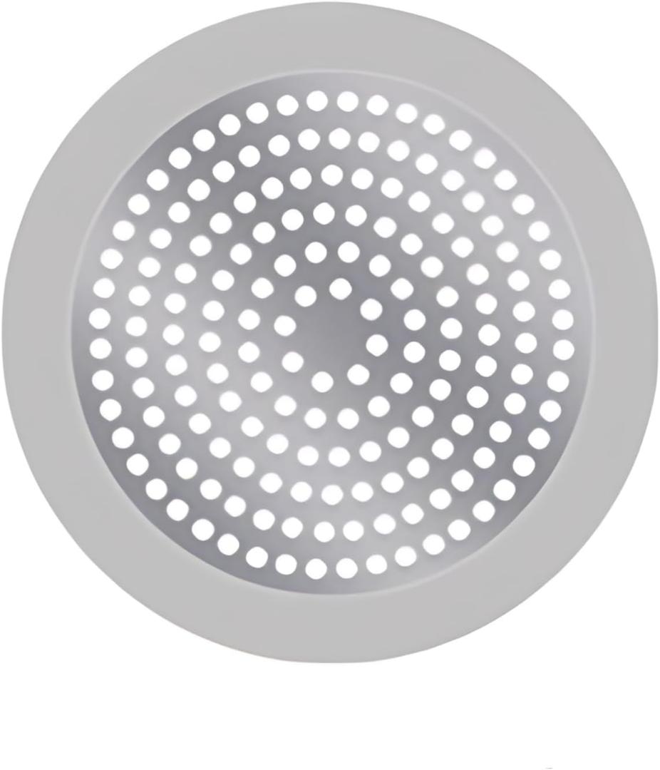 Shower Drain Hair Catcher 3.5 inch Small, Bathroom Sink Hair Stopper Sink Drain Cover Fliter Weighted Stainless and Silicone Shield (3.5 in)