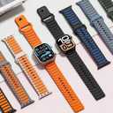Sport Band for Apple Watch Bands for Men 44mm 45mm 49mm 42mm,Soft Silicone Replacement Strap Wristbands Compatible with iWatch Series 11 10 9 8 7 6 5 4 3/SE 2nd/Ultra 2/3 49 mm