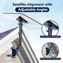 Starlink Gen 3 Mount Kits for Wall, 360 Adjustable Starlink Mount Gen 3, Starlink Mounting Kit with Long Pole/Pipe Adapter Bracket Accessories Compatible with Star Link Standard Dish V3