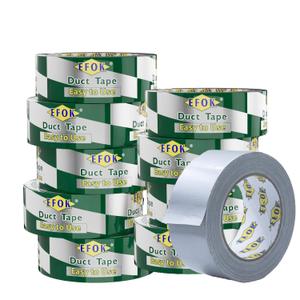 10 Pack Duct Tape Heavy Duty Waterproof, Sliver Duct Tape Bulk 1.88 Inch X 90 Ft, Strong Adhesive for Indoor Outdoor Tear by Hand (Silver)