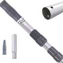 Sepetrel Pool Pole-Upgraded Professional 12 Foot Telescoping Swimming Pool Pole with Threaded Tips,Adjustable Telescopic Poles,for Skimmer Net,Brush,Vacuum Head