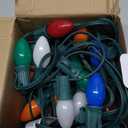 Abeja C7 LED Multicolor Christmas Lights, 25Ft Outdoor Christmas String Lights with 27 Shatterproof Bulbs, Green Wire Vintage Decor for Xmas Tree, Patio, Roofline, Garden, Party Indoor Outdoor