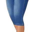 Skinny Jeans for Women Butt Lifting Capri Jeans Stretchy Three - Button Design Trouser Skin Friendly Comfortable Fit, L