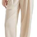 SUUKSESS Women Wide Leg Pants Elastic High Waisted Work Pants Flowy Palazzo Pants (X-Small, Ash)