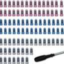 101 PCS Tire Repair Rubber Nail, 3 Size Vacuum Tire Repair Kits Spiral Rubber Screws, Fast Self-Service Tool for Car, Truck, Motorcycle, Tractor Tire Puncture Repair (Black)