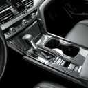 YINGTUU for Honda Accord 10th Gen 2018 2019 2020 2021 2022 Accessories Interior Stickers Gear Shift Panel Cover Decals Carbon Fiber 3PCS(Gas Version)