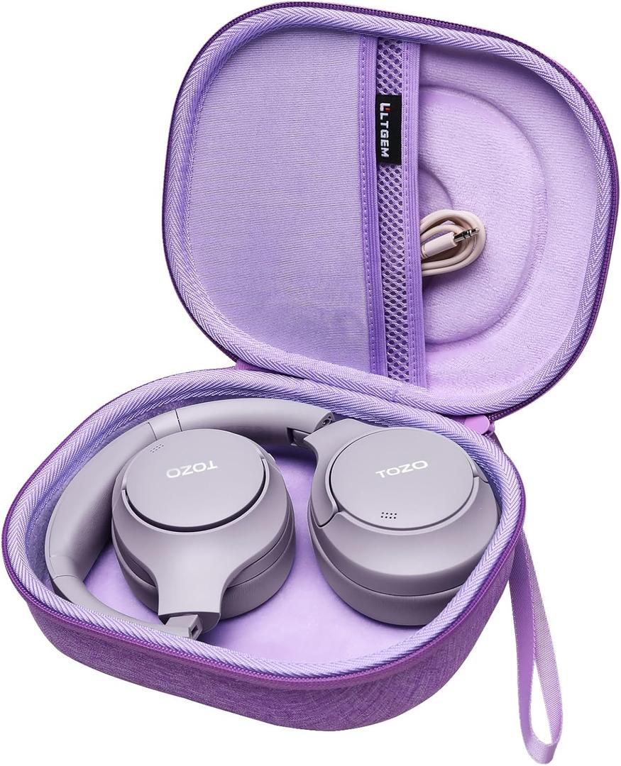 LTGEM Headphone Case Compatible with JBL Tune 510BT/520BT/720BT/770NC & JBL Live 460NC/660NC/670NC/770NC/760NC & TOZO HT2 Wireless Bluetooth Over-Ear Headphones, Purple(Case Only)