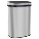 13 Gallon Kitchen Garbage Can 50L Stainless Steel Trash Can Garbage Bin Suitable Beautiful Garbage Can with Lid Sensor Trash Bin Garbage Bin with Lid Automatic for Office Bedroom Living Room, SS
