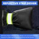 2 x Outdoor Faucet Cover for Winter Freeze Protection 2 Pack 5.9''H x 8.8''W Water Socks with Green Reflective Strip Hose Bib Covers for Winter Water Spigot Cover Winter Insulated Black